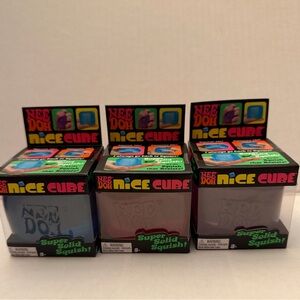 NEW Needoh Nice Cube Trio-Blue, Pink, & Purple